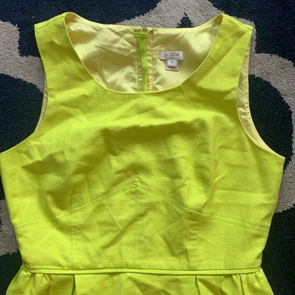 J crew 6 bright green dress - Picture 2 of 10